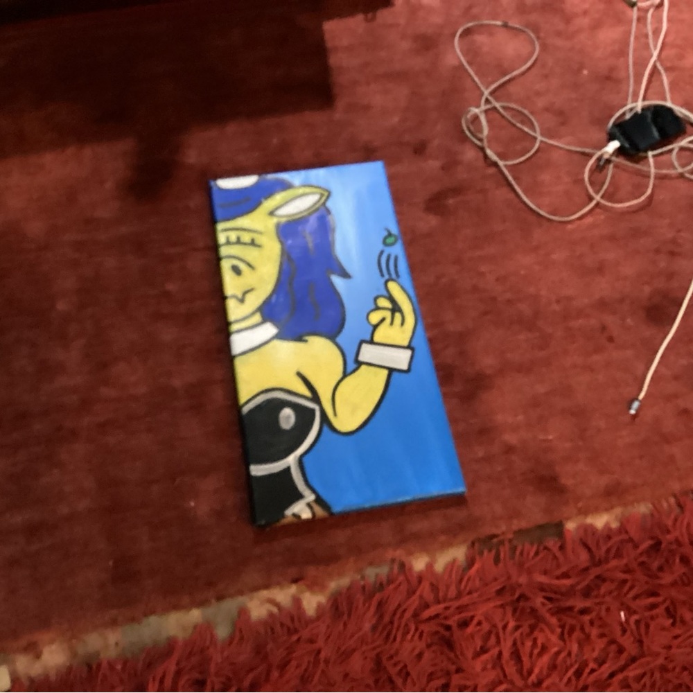 Art Class Blue and Yellow Abstract Canvas